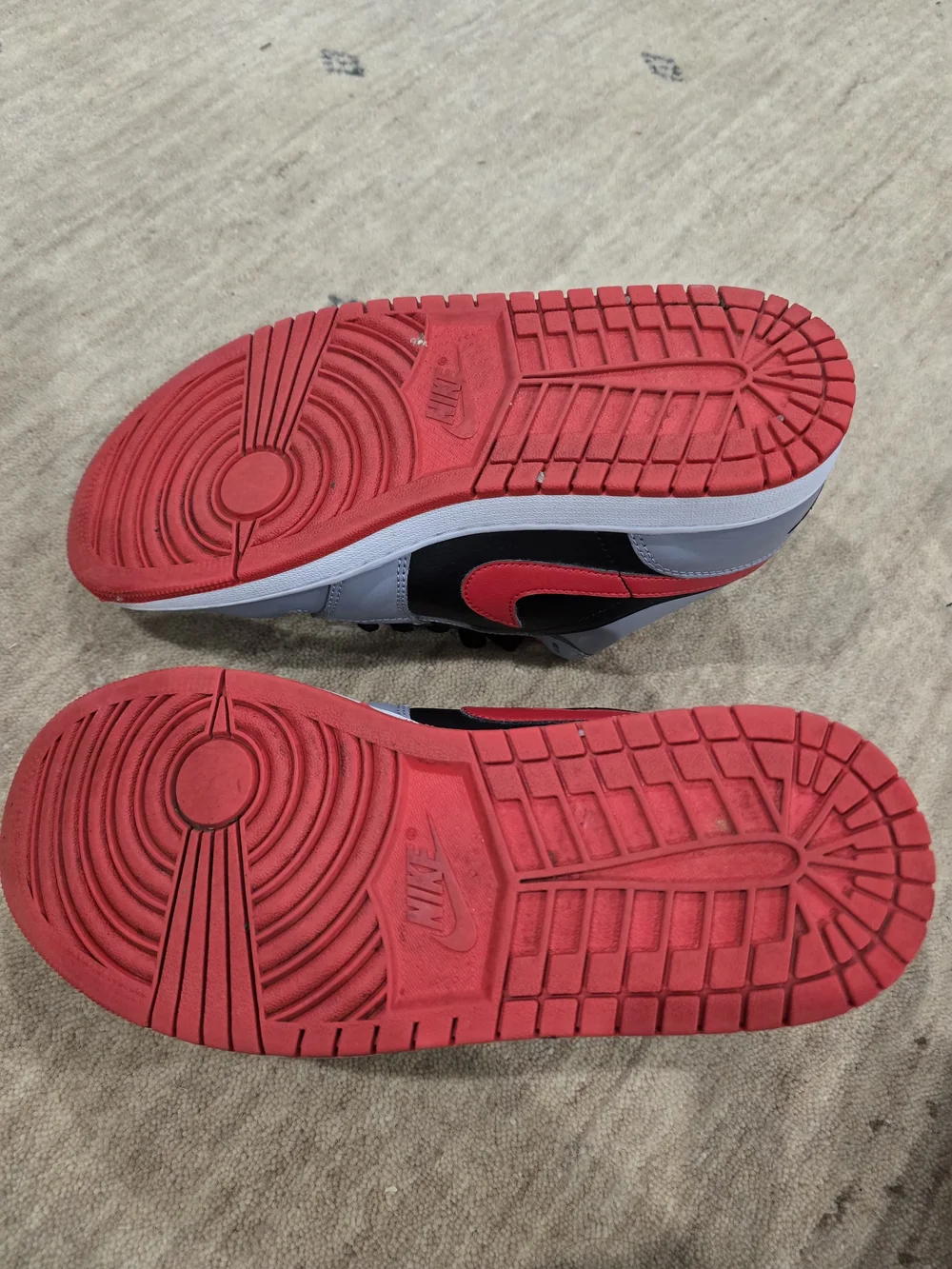 Nike Air Jordan 1 Low-Top Sneakers - Black/Gray/Red